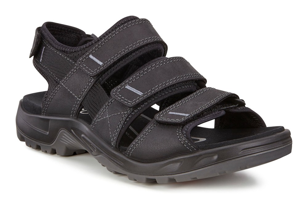 ECCO Mens Sandals Black - Offroad Flat - ALQ-316720